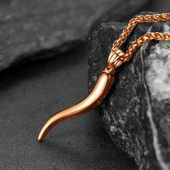 Colar de chifre italiano Cornicello Amuleto Pingente Homens Mulheres