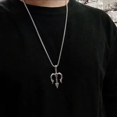 Poseidon’s Trident Necklace – Norse & Greek Mythology Amulet Pendant