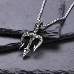 Poseidon’s Trident Necklace – Norse & Greek Mythology Amulet Pendant