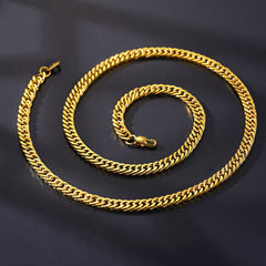 Colar feminino com corrente de meio-fio e elos pesados de Miami Cuban