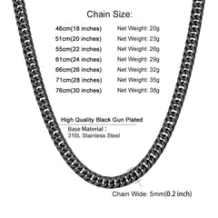 Colar feminino com corrente de meio-fio e elos pesados de Miami Cuban