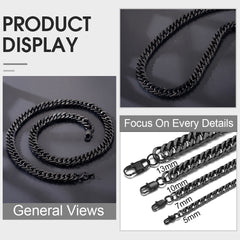 Colar feminino com corrente de meio-fio e elos pesados de Miami Cuban