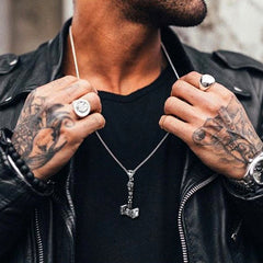 Thors Martelo Colar Viking Mjolnir Charme Masculino