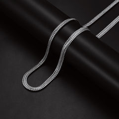Colar feminino com elos de corrente de rabo de raposa de 6 mm