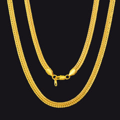 Colar feminino com elos de corrente de rabo de raposa de 6 mm