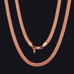 Colar feminino com elos de corrente de rabo de raposa de 6 mm