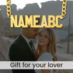 Colar de corrente cubana com placa de identificação personalizada