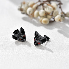 Quirky Cat Kitten Stud Earrings For Men Women