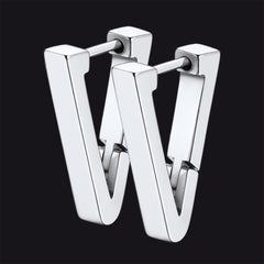 Brincos de argola triangulares clássicos para homens e mulheres