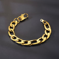 Pulseira Figaro Cuban Link Chain Curb 6mm-13mm