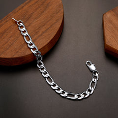 Figaro Link Chain Necklace & Bracelet Set for Men
