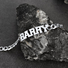 Pulseira de corrente cubana com nome personalizado