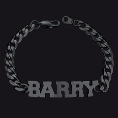 Pulseira de corrente cubana com nome personalizado