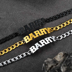 Pulseira de corrente cubana com nome personalizado