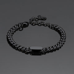 Pulseira de corrente cubana com nome gravado de 7 mm