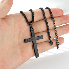 Colar com pingente de cruz com bandeira americana patriótica para homens e mulheres