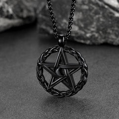 Colar Pentagrama Vintage Colar de Bruxa Masculino
