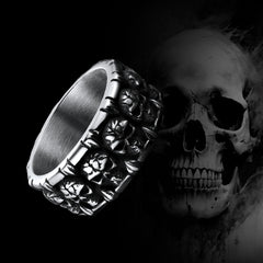 Skull Evil Teeth Stainless Steel Ring Men