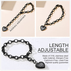 Pulseiras personalizadas com medalhão em formato de coração, presente memorial