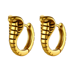 Gothic Punk Snake Hoop Earrings for Men Women