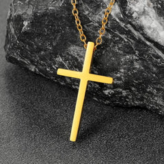 Colar de cruz clássico masculino e feminino