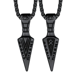 Colar Viking Odin Espada Runas Masculino