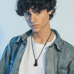 Punk Skull Fist Pendant Necklace Men