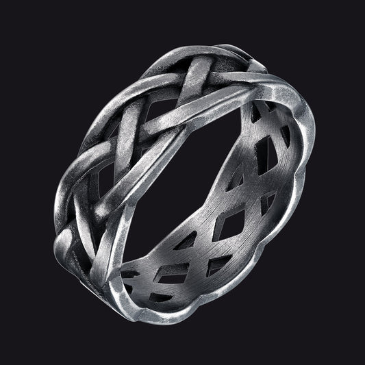 Irish Celtic Knot Band Ring Stainless Steel Men Women