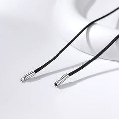 Colar de couro trançado com corda de cera de 2 mm de largura para pingente faça você mesmo