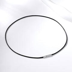 Colar de couro trançado com corda de cera de 2 mm de largura para pingente faça você mesmo