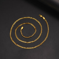 Colar de corrente cubana fina de prata esterlina para mulheres