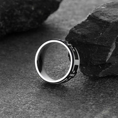 Anel de aço inoxidável com zircônia cúbica 5A em cruz