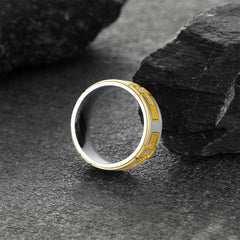 Anel de aço inoxidável com zircônia cúbica 5A em cruz