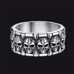 Skull Evil Teeth Stainless Steel Ring Men