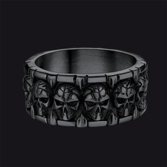 Skull Evil Teeth Stainless Steel Ring Men