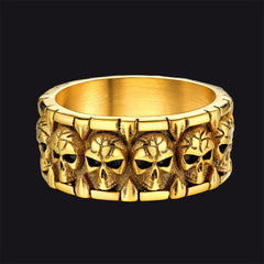 Skull Evil Teeth Stainless Steel Ring Men