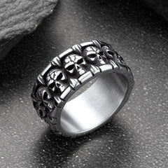 Skull Evil Teeth Stainless Steel Ring Men