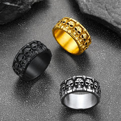 Skull Evil Teeth Stainless Steel Ring Men
