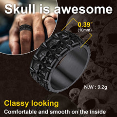 Skull Evil Teeth Stainless Steel Ring Men