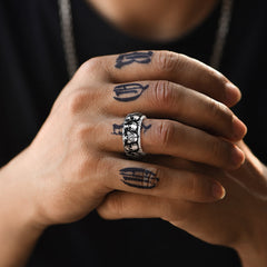 See No Evil Hear No Evil Speak No Evil Skulls Ring Men