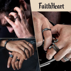 Anel de cobra midi de aço inoxidável para homens e mulheres