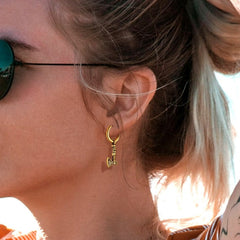 Brincos de argola pendentes Viking Rune Battle Axe Viking para homens