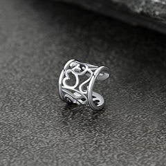 Brinco de cartilagem com nó celta em prata esterlina 925