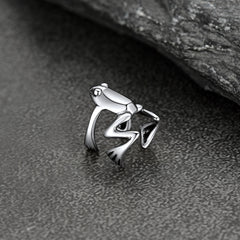 Brincos de cartilagem com orelha de sapo em prata esterlina 925, 1 peça