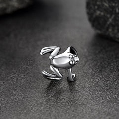 Brincos de cartilagem com orelha de sapo em prata esterlina 925, 1 peça