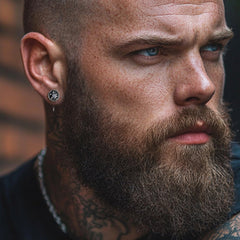 Brincos de pino Viking Rune Viking Nordic Star Rune Fang para homens