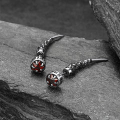 Brincos de pino Viking Rune Viking Nordic Star Rune Fang para homens