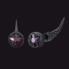 Brincos de pino Viking Rune Viking Nordic Star Rune Fang para homens