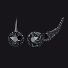 Brincos de pino Viking Rune Viking Nordic Star Rune Fang para homens
