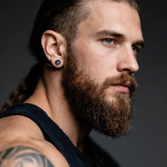 Brincos de pino Viking Rune Viking Nordic Star Rune Fang para homens